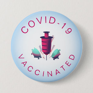 Covid-19 Vaccated Modern Graphic Rosa Typography Knapp