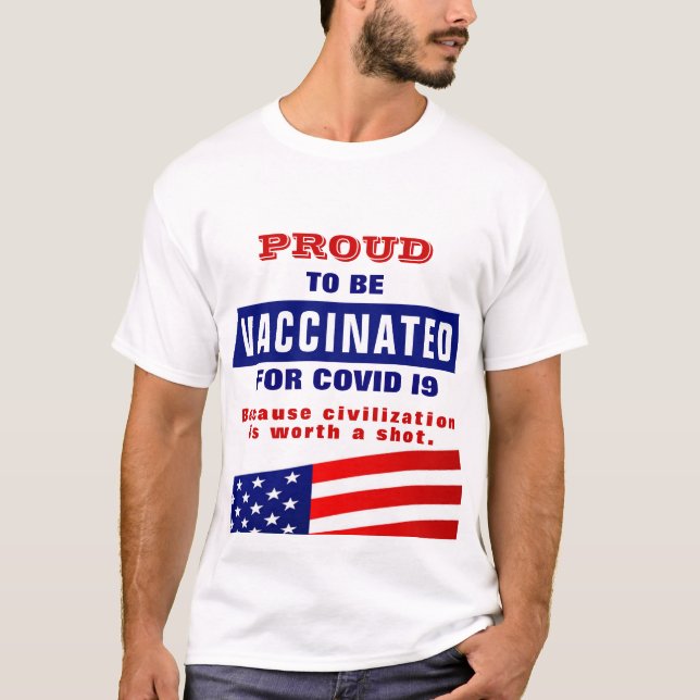 Covid 19 Vaccination  T Shirt (Framsida)