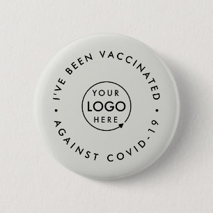 Covid-19 vaccinerad Modern Grått för Logotyp i f Knapp
