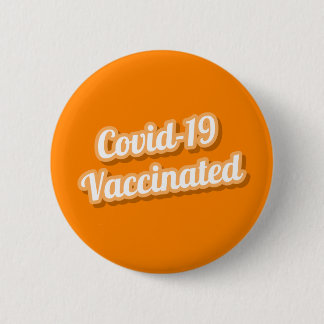 Covid 19 Vaccinerad stympad kursiv Orange Knapp