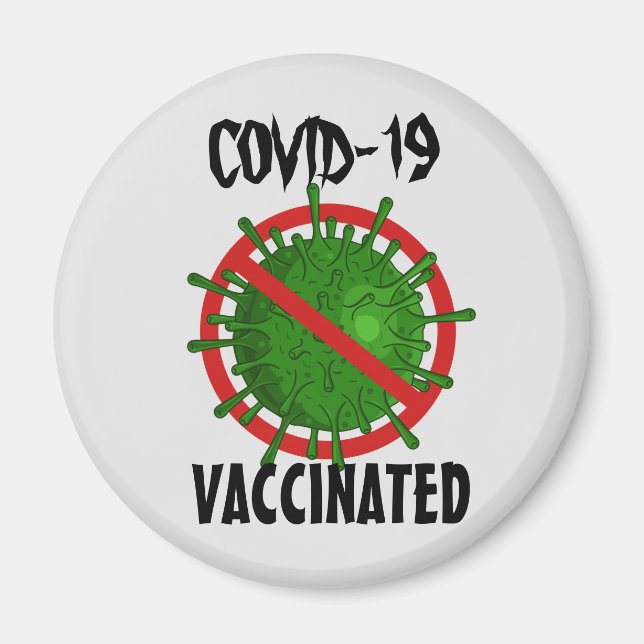 Covid-19 Vaccinerat magnet (Framsidan)
