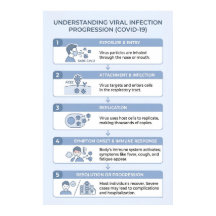 COVID-19 Viral Infektionsprogression Infografik