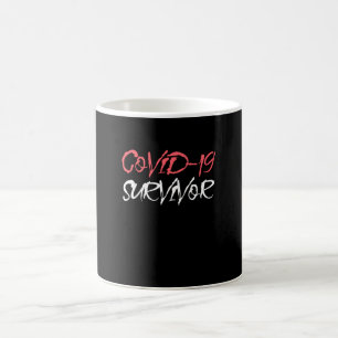 Covid-19 Virus Survivor Awareness Design Kaffemugg