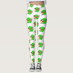 Covid ansikte mask jultomten renare julafton leggings