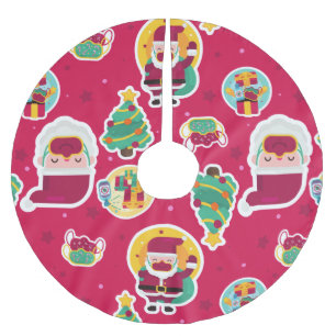 Covid ansikte mask, Santa träd Julgransmatta Borstad Polyester