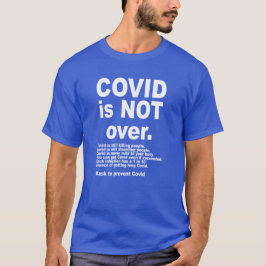 Covid är inte med över mörk t-shirts