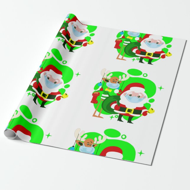 Covid christmas jultomten renar presentpapper (Utrullad)