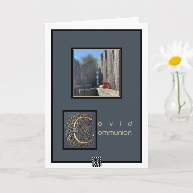 Covid Communion "Jag saknar dig" hälsningskort Kort (Liten växt)