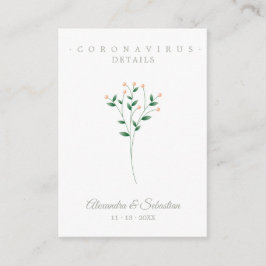 Covid Details Sophisticated Coral Elegant Branches Tilläggskort