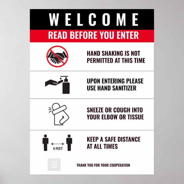 COVID ENTRANCE Poster (Framsidan)