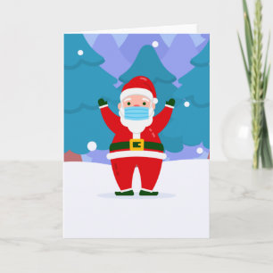 covid god jul ansiktsmask santa claus inbjudan