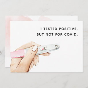 COVID-Gravid-vykort för Make vattenfärg Meddelande