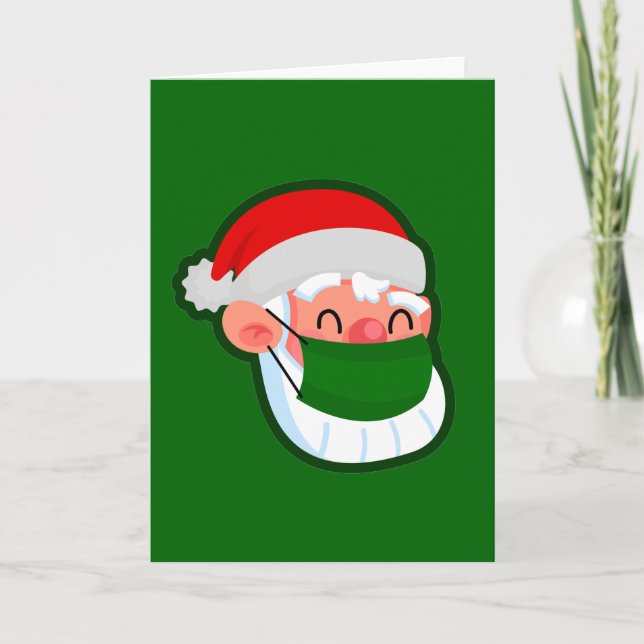 covid jul ansiktsmask tomte inbjudan (Framsida)