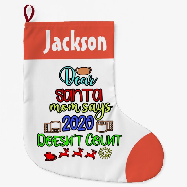 COVID Jullager - Karantänpandemi Lar Stor Julstrumpa (Framsidan)