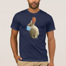 COVID Mask Bunny T-Shirt (Mörk)
