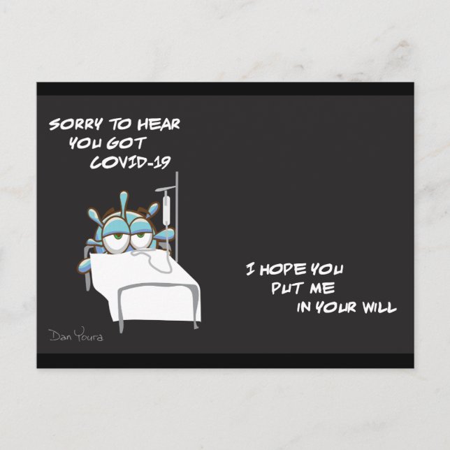 COVID Postcard #2 i en serie av konstnären Dan You Vykort (Framsida)