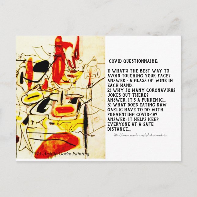 "Covid Questionnaire" Vykort (Framsida)