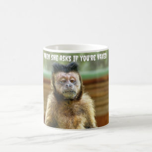 Covid Vaccine monkey humor kaffe mugg