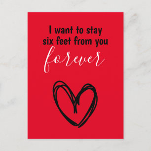 Covid Valentine 2021 Funny Vykort