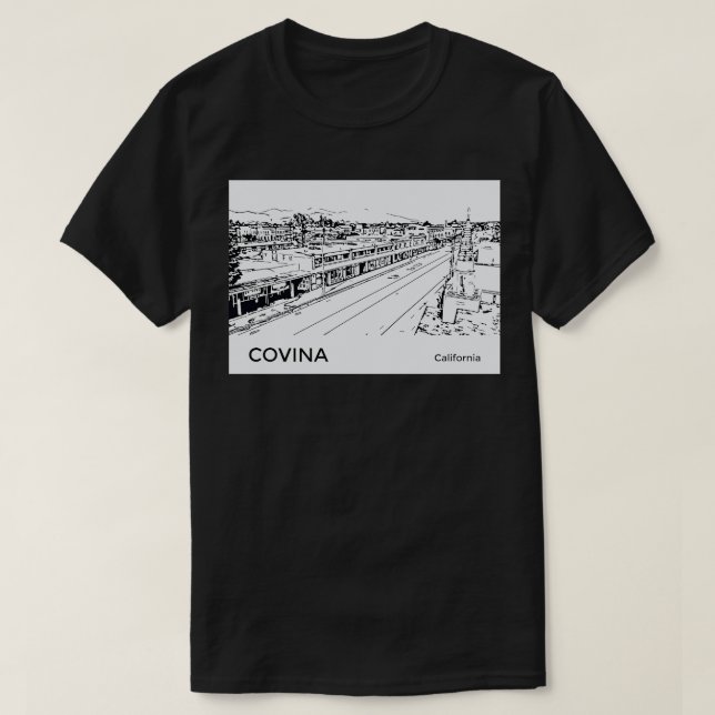 Covina California TShirt T Shirt (Design framsida)