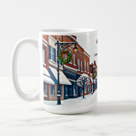 Covington, VA Vinterupplaga Julhälsning Kaffemugg