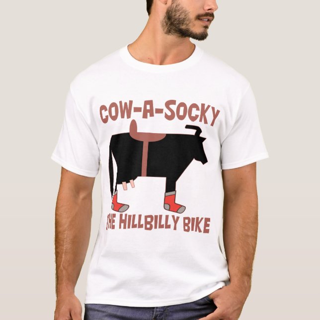 Cow A Socky, Hillbilly Bike Tee (Framsida)