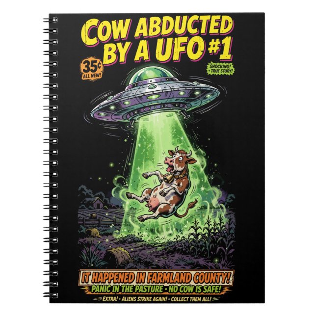 Cow Abducted by a UFO #1 Anteckningsbok (Framsidan)