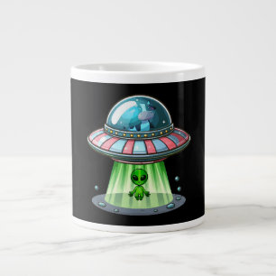 Cow Abducting Alien Jumbo Mugg