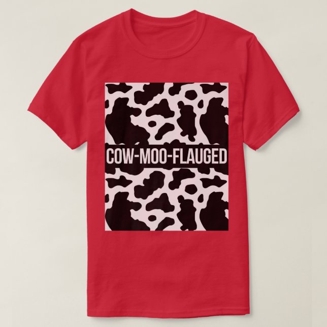 Cow Älskare Cattle Farmer CowMooFlauged Mönster Co T Shirt (Design framsida)