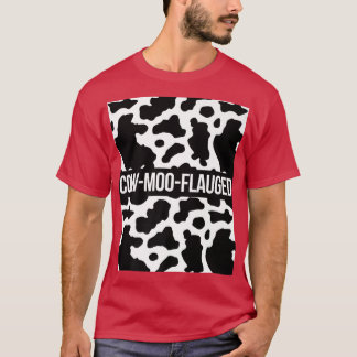 Cow Älskare Cattle Farmer CowMooFlauged Mönster Co T Shirt