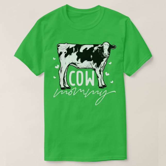 Cow älskare Cow Mamma T Shirt (Design framsida)