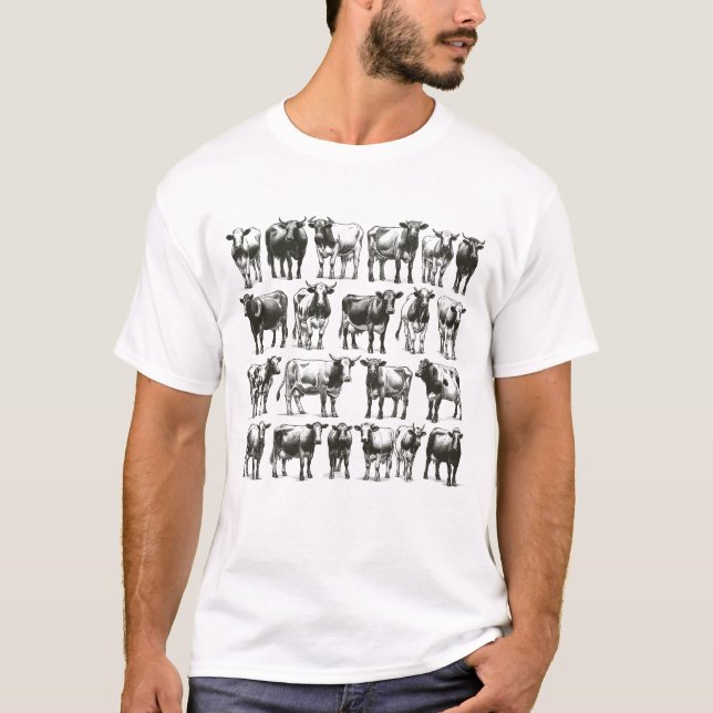 Cow Älskare Farmer Farmer T Shirt (Framsida)
