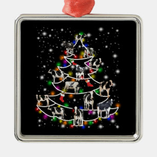 Cow Älskare Lustigt Cow Julgran Ornaments Julgransprydnad Metall