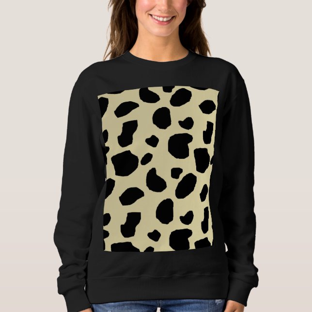 Cow Animal Skin Colour Pattern Design  T Shirt (Framsida)