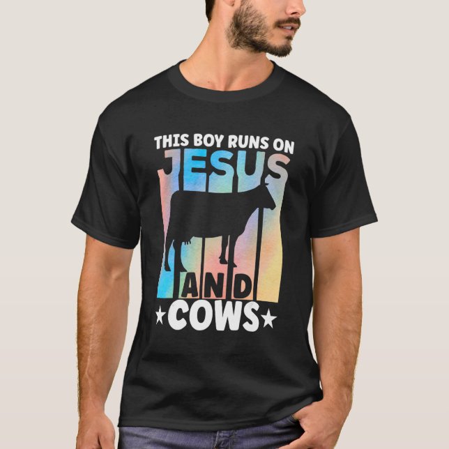 Cow Apparel Farmer Cows Lover for Boys T Shirt (Framsida)