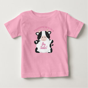 Cow Baby Shower Farm Rosa Girl Girl T Shirt