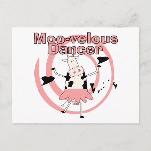 Cow Ballerina Tshirts och Gifts Vykort