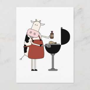 Cow Barbeque Tshirts och presenter Vykort