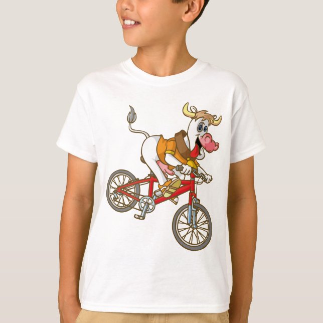 Cow biking t-shirt (Framsida)