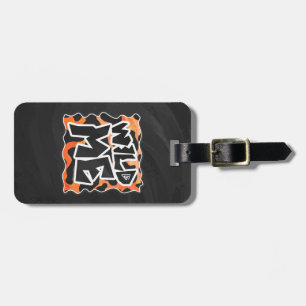 Cow Black and Orange Vild me Bagagebricka