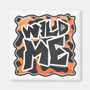 Cow Black and Orange Vild me Magnet