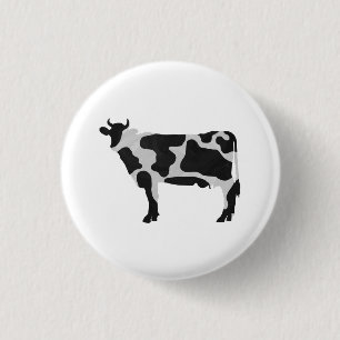 Cow Black and White Silhouette Knapp