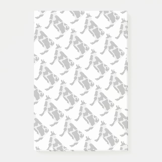 Cow Black and White Silhouette Post-it Block (Framsida)