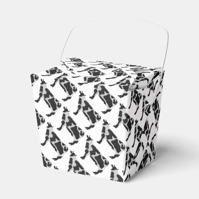 Cow Black and White Silhouette Presentaskar (Framsidan Sidan)