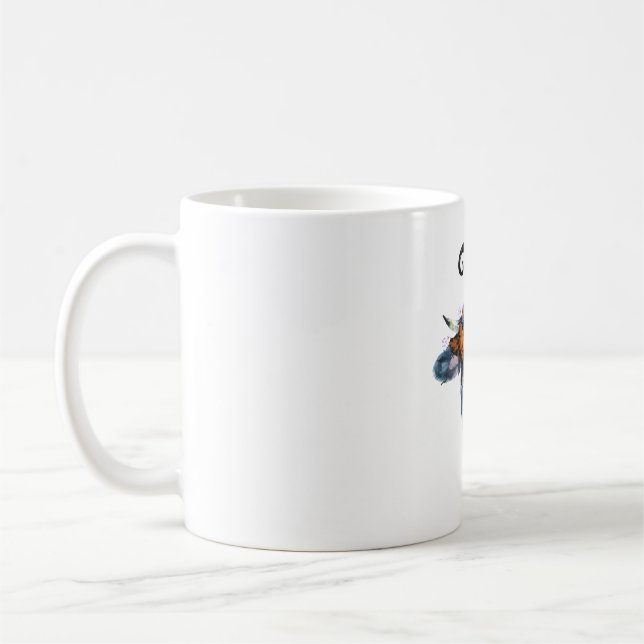 Cow Black White Halloween Witch Kaffemugg (Vänster)