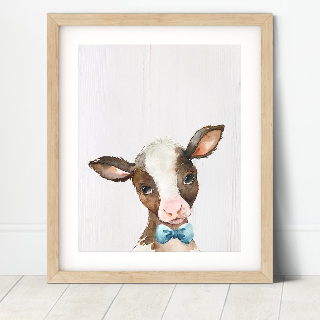 Cow Bowtie Farm Nursery Art Skriv ut Poster (Skapare uppladdad)