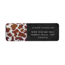 Cow Brown och White Monogram