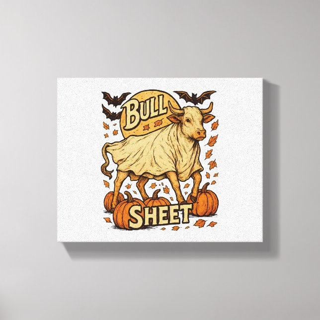 Cow Bull Lakan Halloween Canvastryck (Framsida)