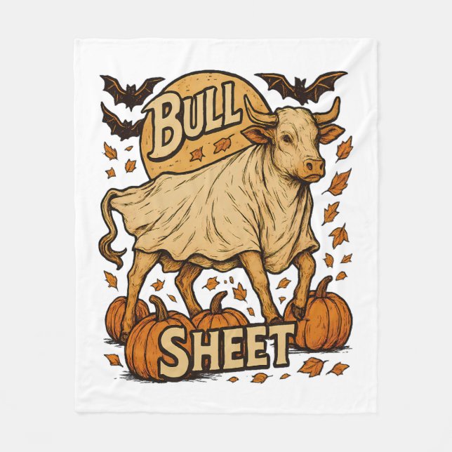 Cow Bull Lakan Halloween Fleecefilt (Framsidan)