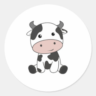Cow Calf Baby Cows Cow Patchar Cute Cute Cute Cute Runt Klistermärke